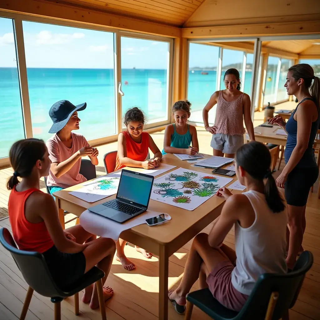 Modern office workspace with collaborative environment